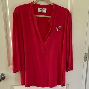 UGA Women's 3/4 sleeve top